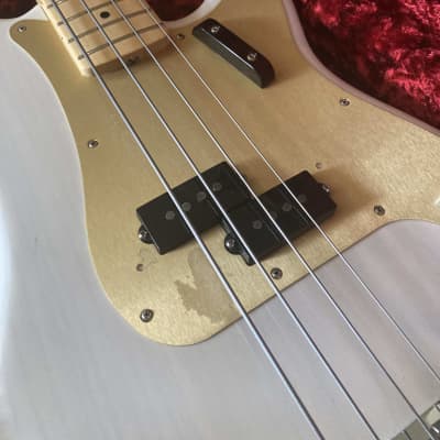 Fender American Original '50s Precision Bass with Maple Fretboard 2018 - 2019 - White Blonde image 8