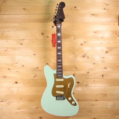 Fender Parallel Universe Jazz Deluxe,Transparent Faded Sea Foam Green, Rosewood Fingerboard image 2