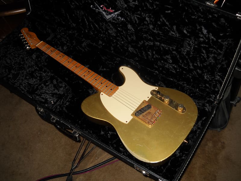 Fender 59 Esquire Relic 2005 Custom Shop Limited 1 of 100 Gold w/gold gear image 1