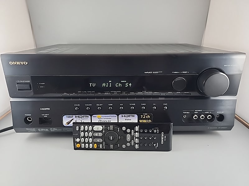 Onkyo TX-SR607 7.2-Channel Home Theater AV Receiver + Remote  			