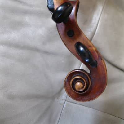 Vintage Violin with Beautiful Inlays, 4/4 c1880 image 11