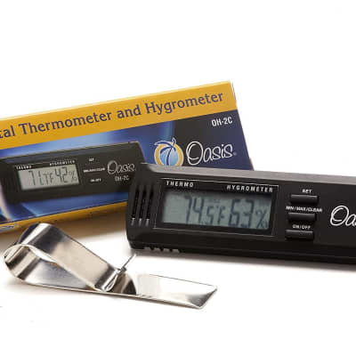 Oasis OH-2C Digital Hygrometer (replacement for OH-2) with Calibration Feature and Case Clip image 1