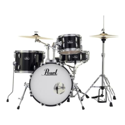 Pearl Roadshow 4pc Set w/Hardware & Cymbals Jet Black image 9