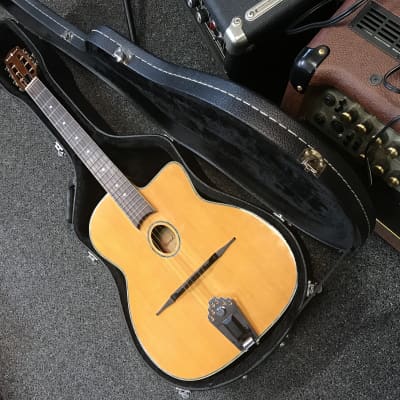 Woodland WM-300 vintage Gypsy Jazz Acoustic-electric Guitar Japan 1970s-1980s with hard case image 1