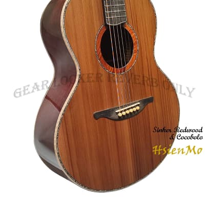 Hsien Mo all solid Sinker Redwood & cocobolo F body Acoustic Guitar (custom made) image 4