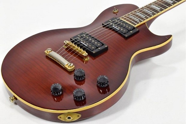 ARIA Pro II Les Paul LP PE-DLX Red MIK ship from JAPAN #fe73