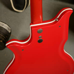 Rick Nielsen's 1962-64 National Glenwood 95 Map Guitar in Vermillion Red image 13