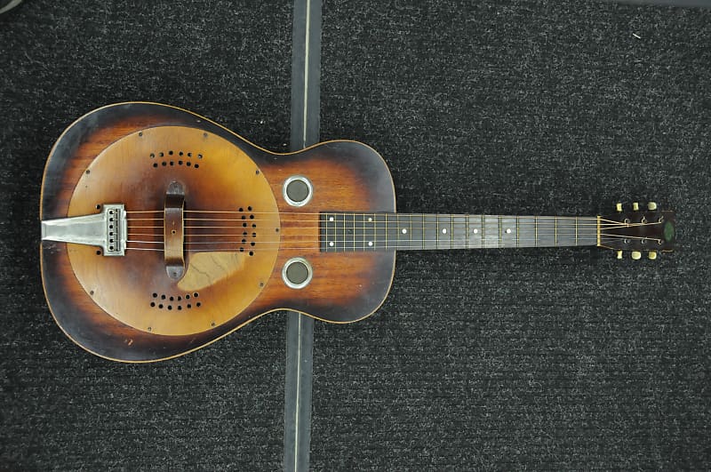 Regal Round Neck Resonator Guitar 1930s Sunburst image 1