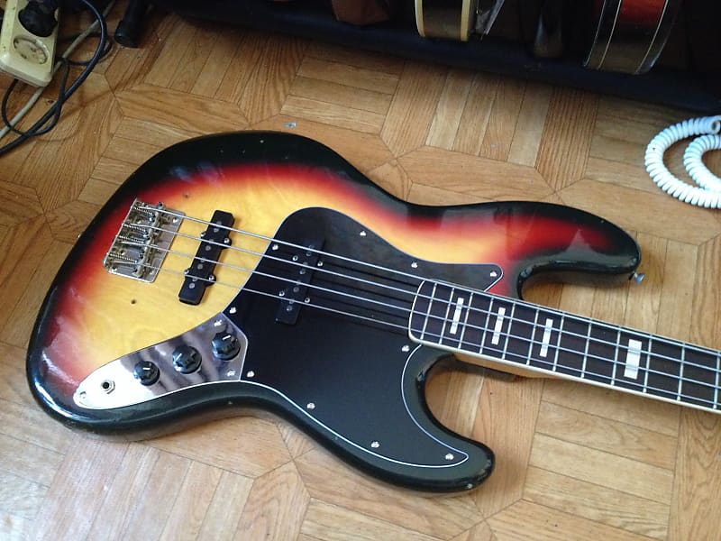 70's 1974 Gneco Greco Jazz Bass JB 75 Japan Sunburst