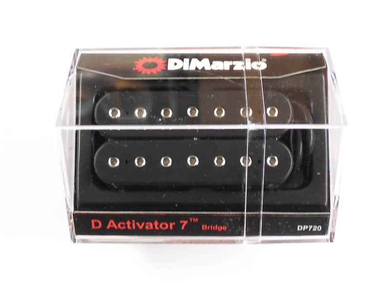 DiMarzio D Activator 7 String Bridge Humbucker Black W/Chrome Poles DP 720 image 1