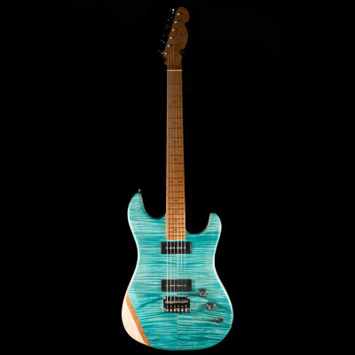 PJD Woodford Elite Guitar in Sea Blue w/ Natural Back image 3