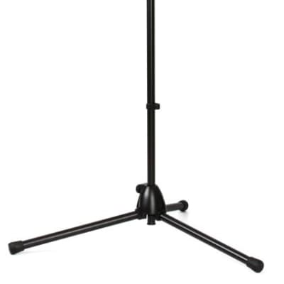 K&M 21075 Microphone Stand with Telescoping Boom Arm - Black