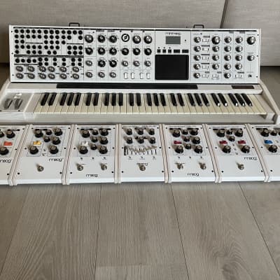 Moog Voyager XL & Moogerfooger Complete Collection (white edition) with lots of accessories White Edition image 1