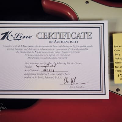 K-Line Springfield S-Style Electric Guitar - Fiesta Red Finish #020141 - Brand New We Love K-Lines! image 15