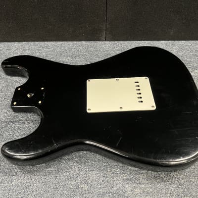 Unbranded Stratocaster Strat Electric guitar body w/loaded pickguard- Black  Squier? 5lbs 12oz image 7