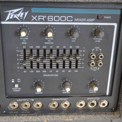 Peavey XR 600C Mixer Amp Powered PA Amplifier 6-Channel (400 BH Series) 2000s - Black Tolex image 2