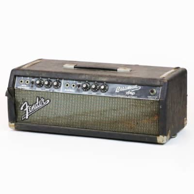 1965 Fender AB165 Bassman Amp Black Panel Vintage Original Piggyback Tube Amplifier Guitar Head image 3