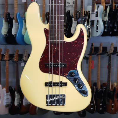 Fender   Deluxe Jazz Bass V Vintage White + Har DC Ase for sale