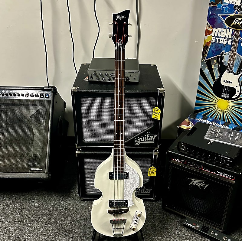 Hofner HI BB PE Bass White Reverb