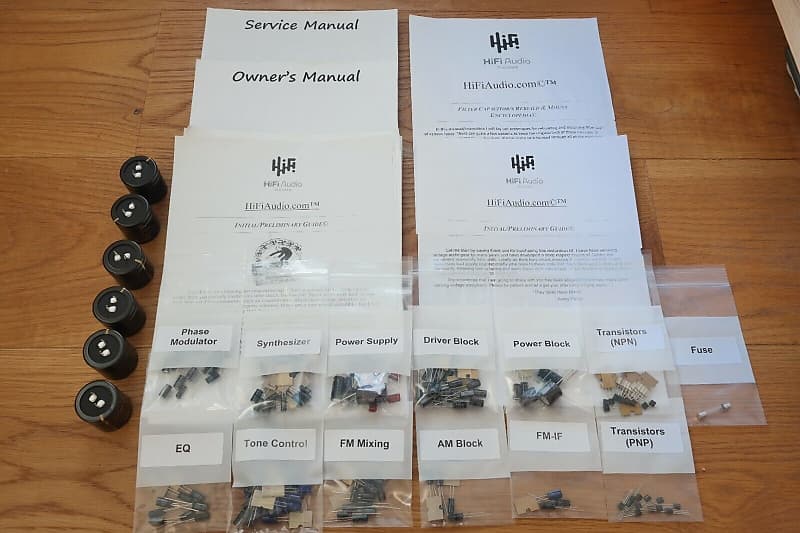 Sansui QR-6500 restoration kit filter capacitor repair rebuild fix  			