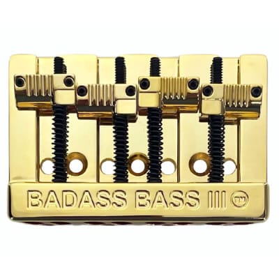 Leo Quan Badass III 4-String Bass Bridge Grooved Saddles Gold BB-3343-002 for sale