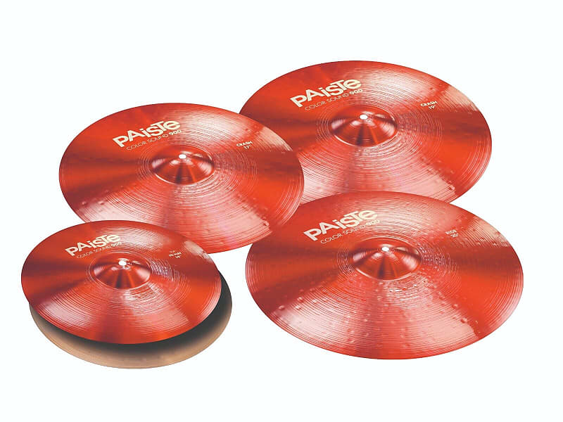 Paiste Color Sound 900 Red 5 Pc Universal Cymbal Set/Model # 192MXTO/New image 1