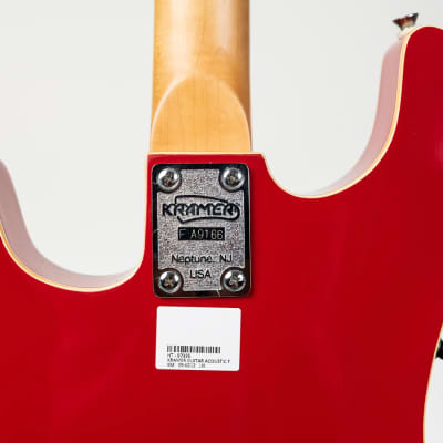 Kramer Ferrington American Series Acoustic Electric Guitar banana headstock RED image 9