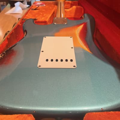 Fender Custom Shop '57 Reissue Stratocaster Heavy Relic 2013 - Teal and Sunburst image 10