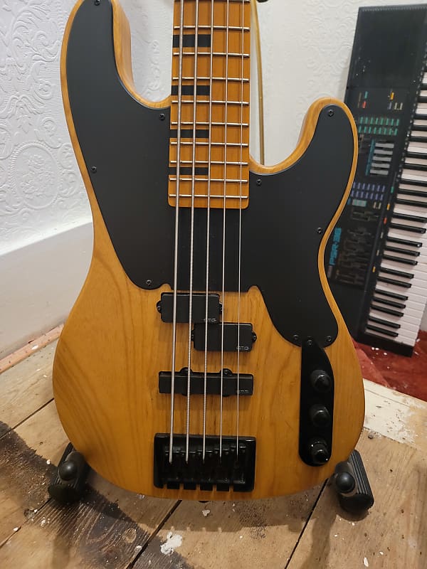 Schecter Model-T Session-5 Bass Guitar, Aged Natural Satin | Reverb UK