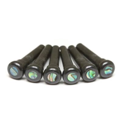 Tusq Bridge Pins Black with Paua Dot Presentation Style GraphTech