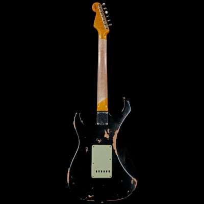 Fender Custom Shop Alley Cat Stratocaster 2.0 Heavy Relic Rosewood Board HSS Vintage Trem Black image 6