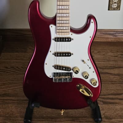 GFS Parts Guitar S-Style Custom Build - 2023 - Dark Candy Apple Red - Exquisite image 1