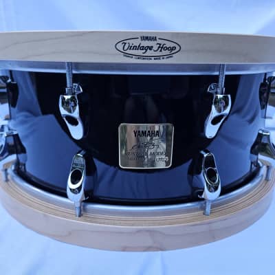 Yamaha 6.5x14 Mike Bordin Signature Half-Hammered Snare Drum Black SD6465MB  | Reverb