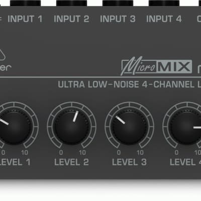 Behringer MICROMIX MX400 Ultra Low-Noise 4-Channel Line Mixer | Reverb