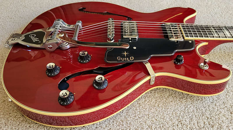 Guild Starfire V Electric Guitar, Cherry Red Finish, New