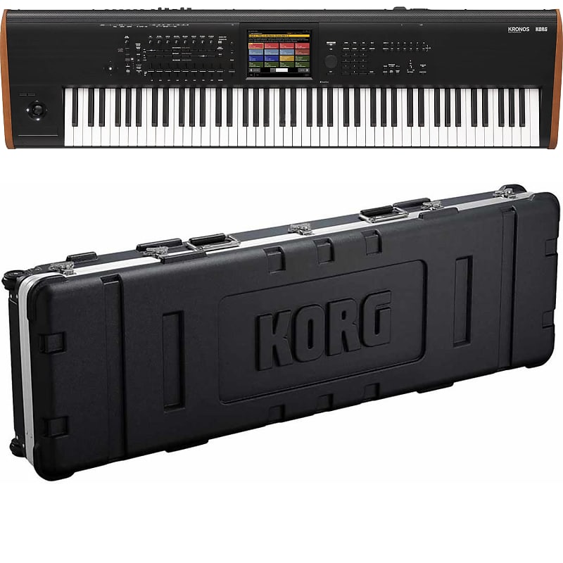 Korg Kronos 2 88-key Synthesizer Workstation, Korg HCKRONOS288BLK Case Bundle image 1