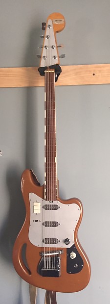 Zim Gar / Teisco 6-string Bass TB-64 1964 Copper | Reverb Zim Gar / Teisco 6-string Bass TB-64 1964 Copper | Reverb