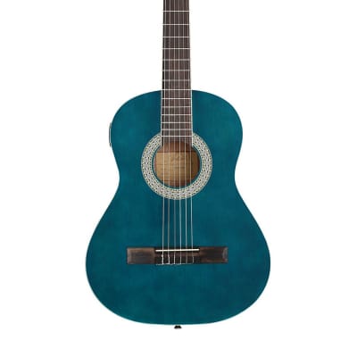 Artist CL34TBB 3/4 Size Blue Classical Nylon String Guitar Pack image 2