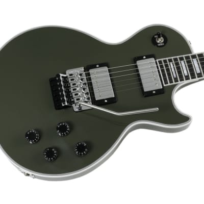 Gibson Custom Shop Les Paul Custom Axcess Floyd Rose Olive Drab with CustomBuckers 2024 image 1