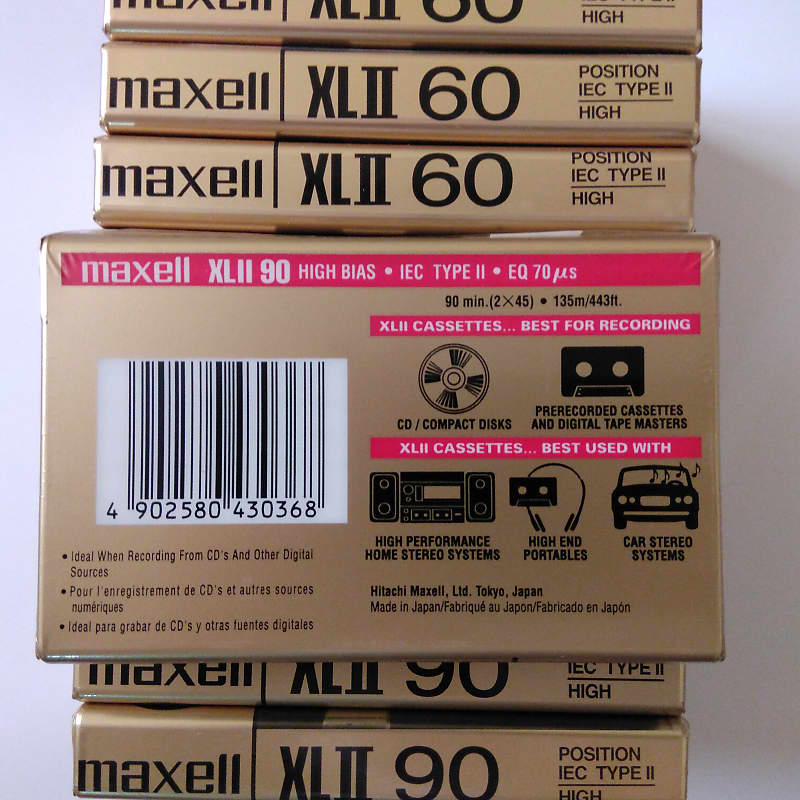 10 Maxell XLII (Made in Japan) Blank Audio Cassette Tapes - Sealed