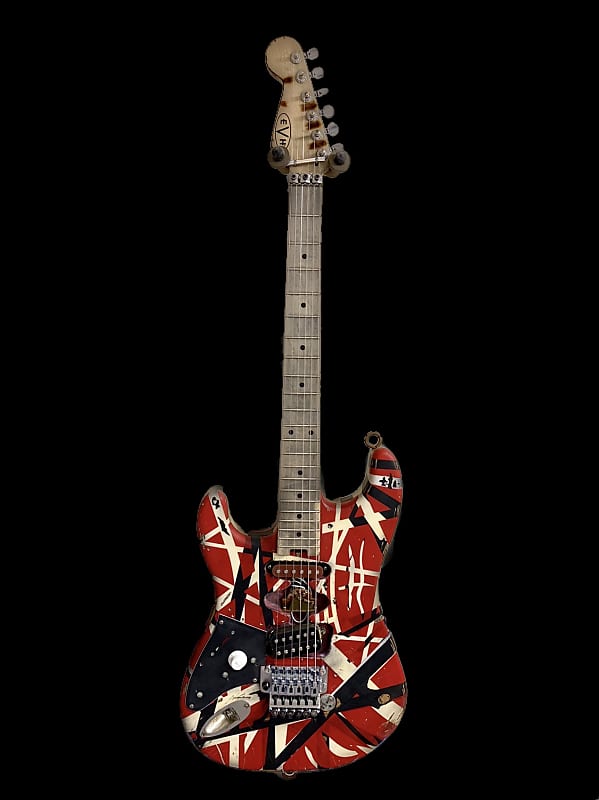 Left handed EVH Striped Series Guitar with the Frankenstrat mod EVH  2017-2018 Black & Red, White