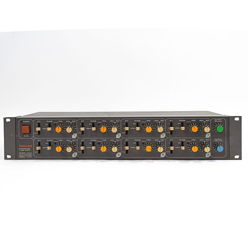 Tascam MX-80 8-Channel Microphone / Line Mixer Rackmount