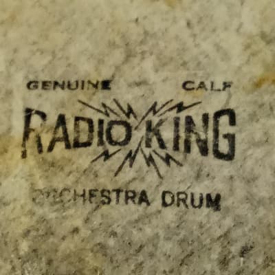 Slingerland Snare/Tom 14" Radio King Calf Skin Orchestra Drum Head Batter Sparks image 2