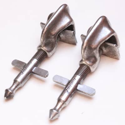 Ludwig Bass Drum Spurs (legs), Logo-Stamped, Die Cast Clamps, Traps Era  / 1920s-30s image 8