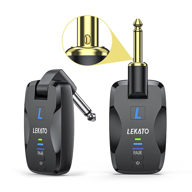 LEKATO 2.4GHz 18 Channels Wireless Guitar Transmitter Receiver Audio System image 1