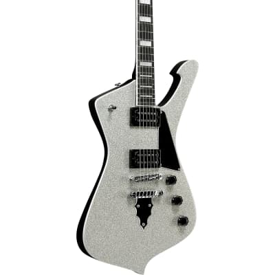 Ibanez Paul Stanley Signature PS60-SSL Iceman 6-String Solid Body Electric Guitar with Purpleheart Fretboard, Right-Handed, Silver Sparkle image 4