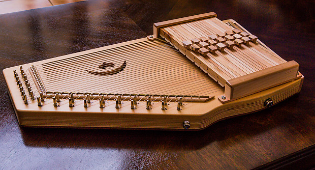 one of a kind LEFT-HANDED  Evoharp 21-bar Chromatic Autoharp   w/ built-in preamp image 1