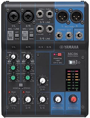 Yamaha MG06 6 Channel Stereo Mixer image 1