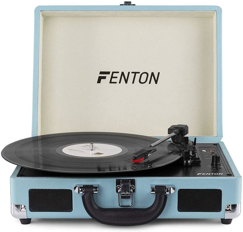 Prodotto: 102.106 - GIRADISCHI A VALIGETTA FENTON RP115 Record Player  Briefcase Blue - Fenton (DJ Equipment - Giradischi );