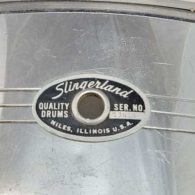Slingerland Gene Krupa Sound King COB 14x5 Snare Drum 1970s - Chrome image 9